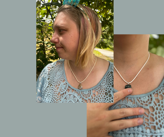 Riverstone Amulet cord necklace